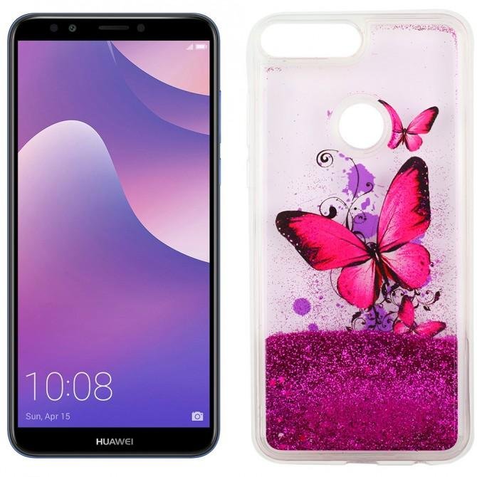 Чехол U-Like Aqua Case для Huawei Y7 Prime 2018 Butterfly