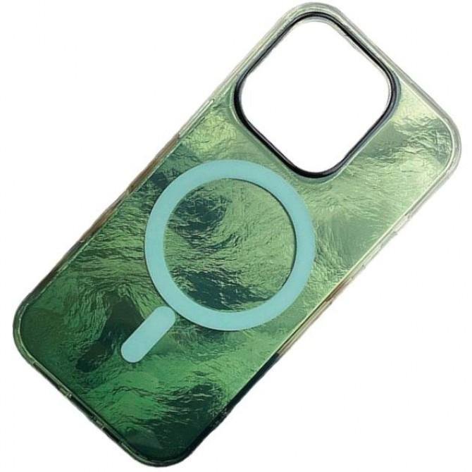 Чохол TPU Shiny Mountain (MagFit) для Apple iPhone 13 Pro Max (6.7") Green-1