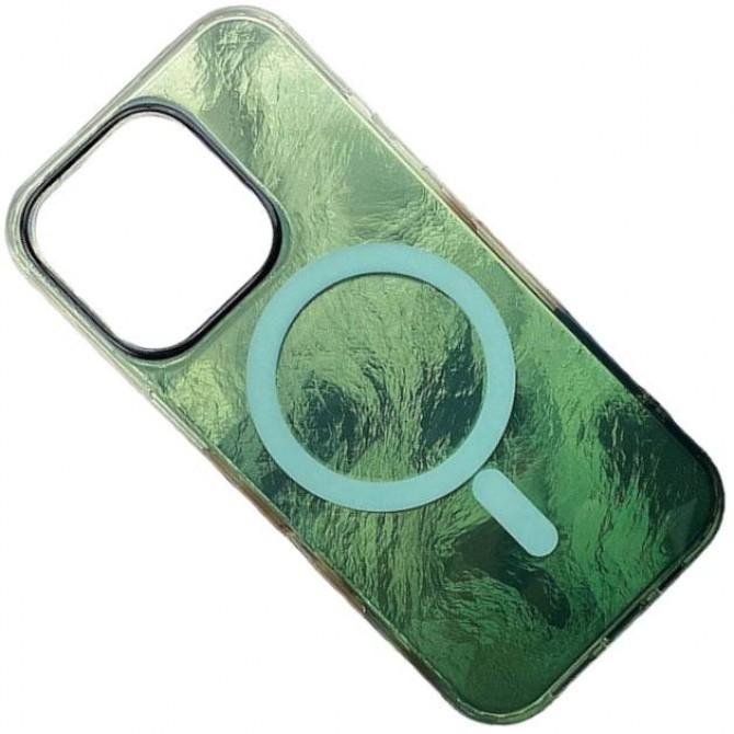 Чохол TPU Shiny Mountain (MagFit) для Apple iPhone 13 Pro Max (6.7") Green-2