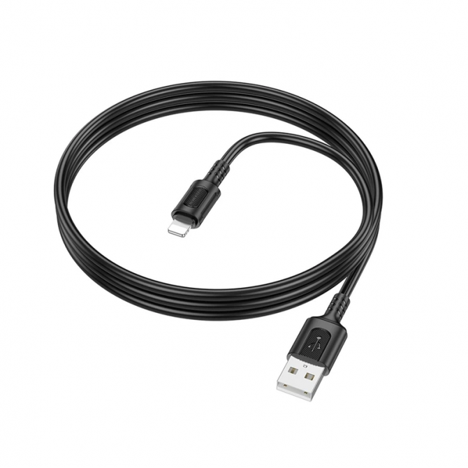 Кабель USB Borofone BX111 Lightning 2.4A Black 1m