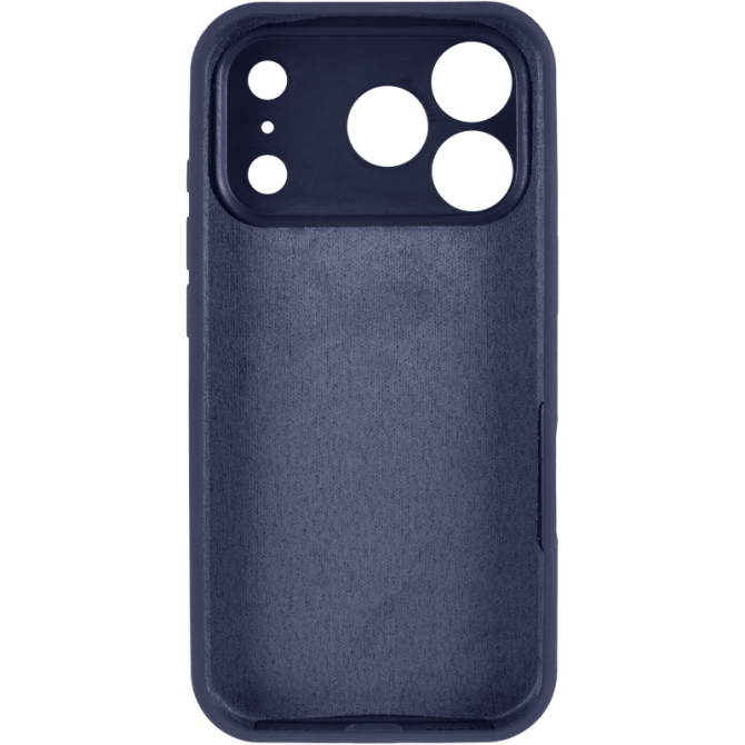 Силиконовый чехол для iPhone 17 Pro Midnight Blue FULL (NO LOGO)-2