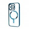 Силиконовый чехол SHINING with MagSafe для iPhone 15 Pro Синий