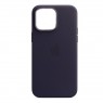Чохол  Leather Case для iPhone 14 Pro Max Midnight Blue