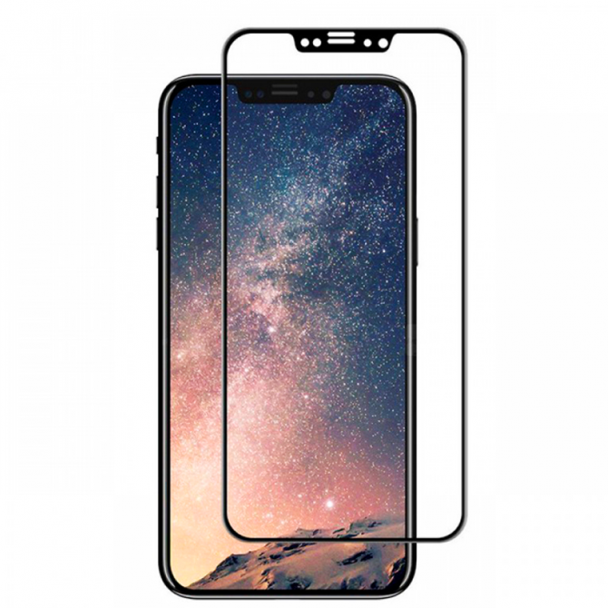 Защитное стекло для APPLE iPhone Xs Max/11 Pro Max (0.3 мм, 4D/5D матовое чёрное)