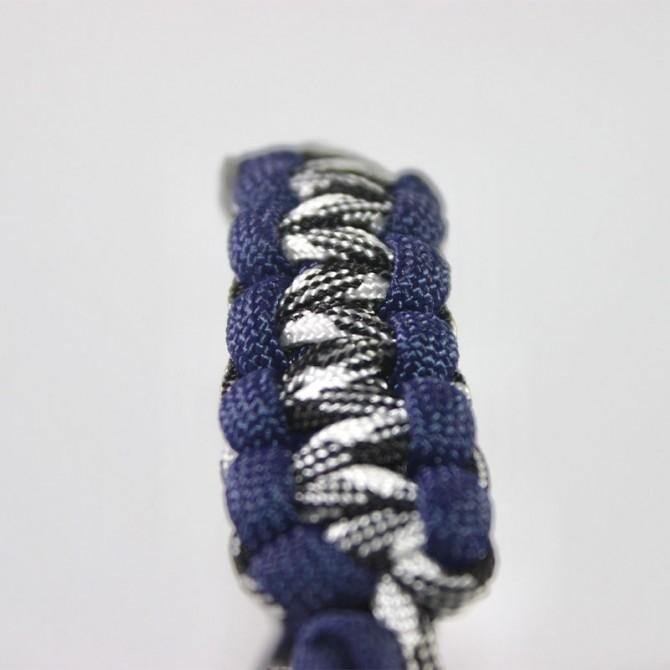 Браслет для Xiaomi Band 5/6 Caterpillar design Blue/White-1