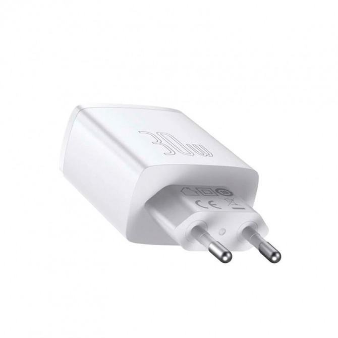 Сетевое зарядное устройство 2USB + Type-C Baseus Compact Quick Charger 30W (CCXJ-E02) White-1