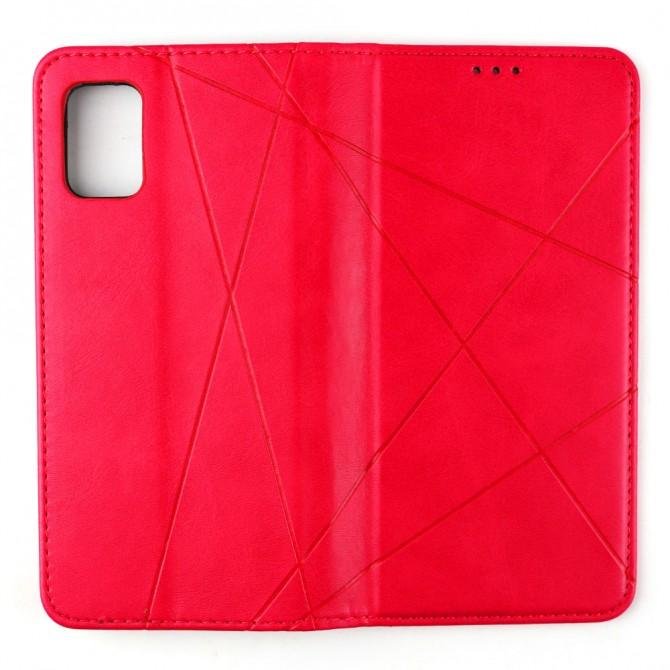 Чехол-книжка Lines Leather для Xiaomi Mi 10 Lite Hot Pink-1