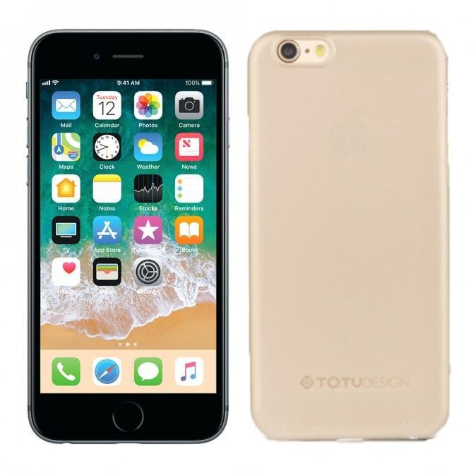 Чехол TOTU Design Soft series transparent frosted version для iPhone 6/6s Gold