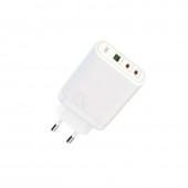 МЗП XO CE04 Super Si 2*USB-C/QC 65W + MircoUSB White