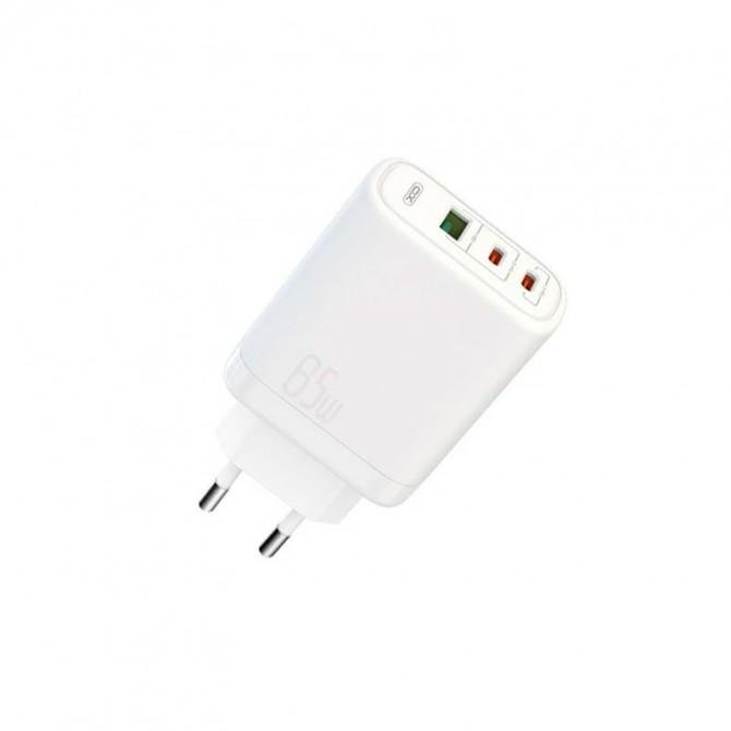 МЗП XO CE04 Super Si 2*USB-C/QC 65W + MircoUSB White