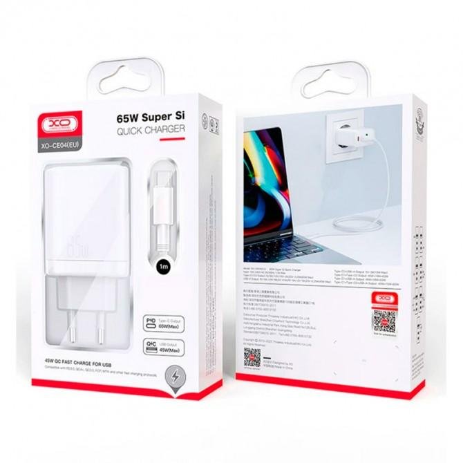 МЗП XO CE04 Super Si 2*USB-C/QC 65W + MircoUSB White-2