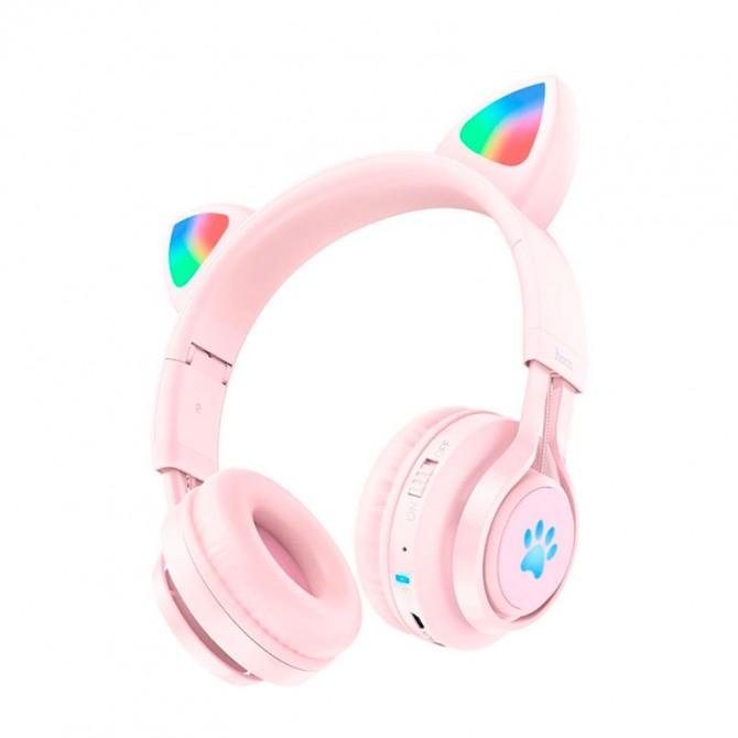 Наушники Hoco W39 Cat ear Pink
