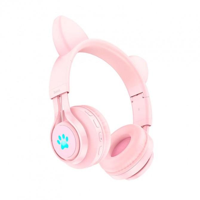 Наушники Hoco W39 Cat ear Pink-1