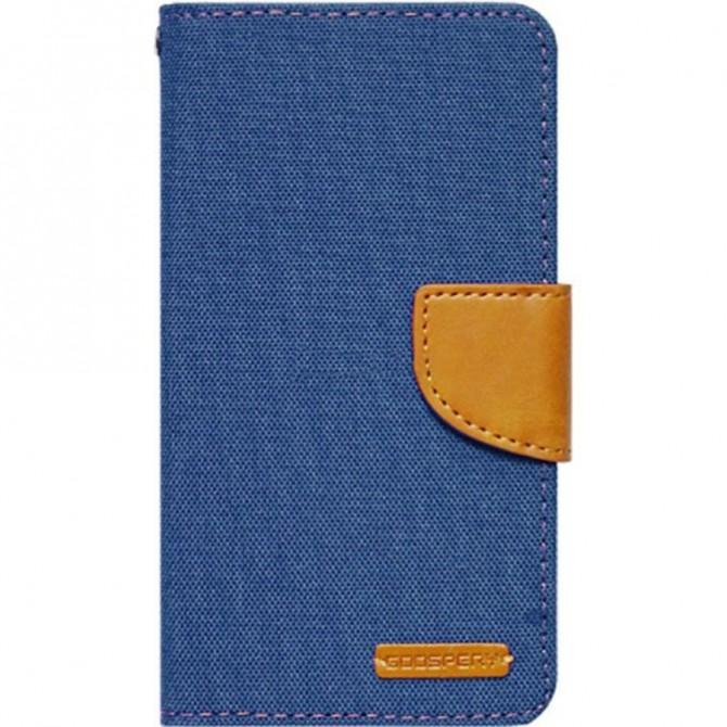Чехол книжка Goospery Universal Canvas Diary 4.5" Blue-1