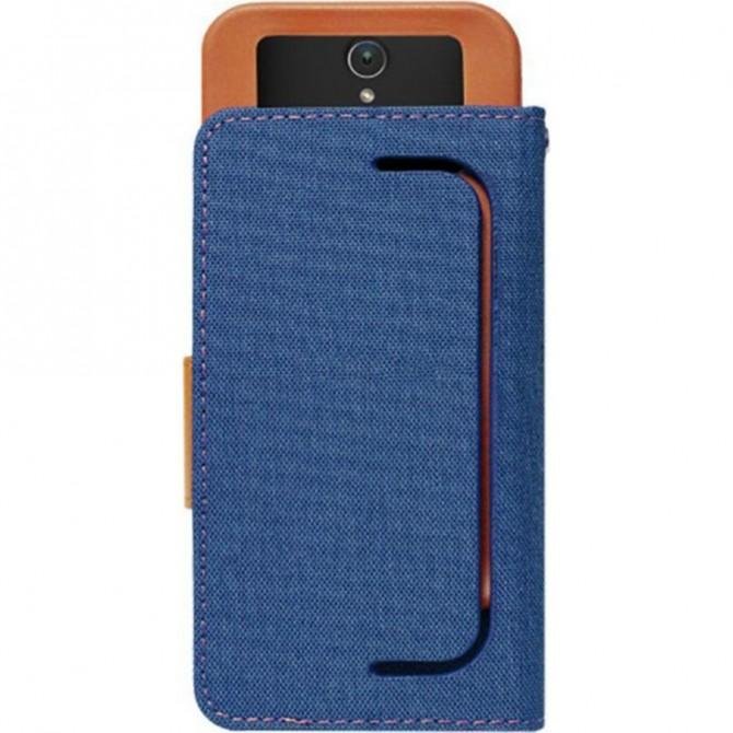 Чехол книжка Goospery Universal Canvas Diary 4.5" Blue-2