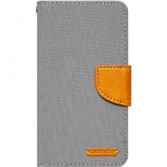 Чехол книжка Goospery Universal Canvas Diary 4.5" Grey-1