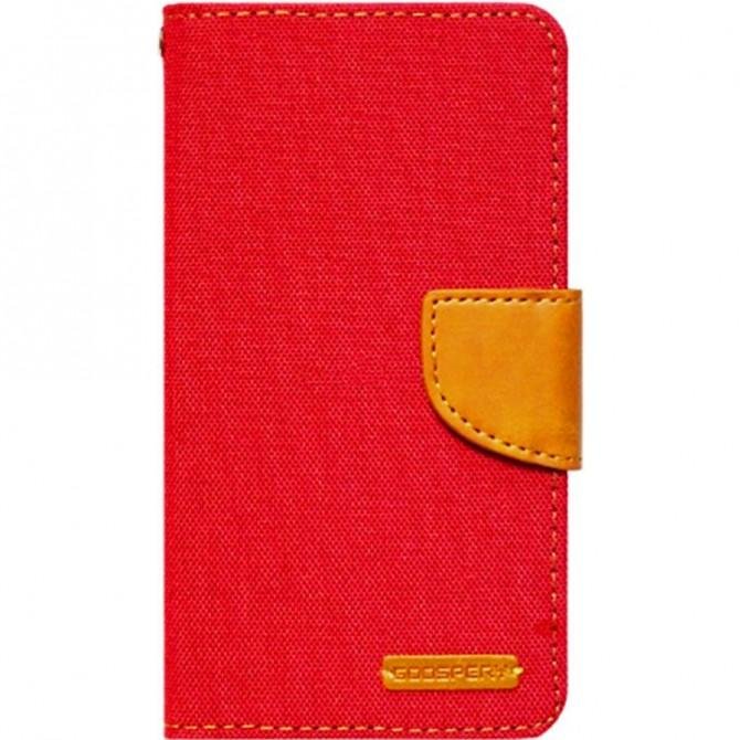 Чехол книжка Goospery Universal Canvas Diary 4.5" Red-1
