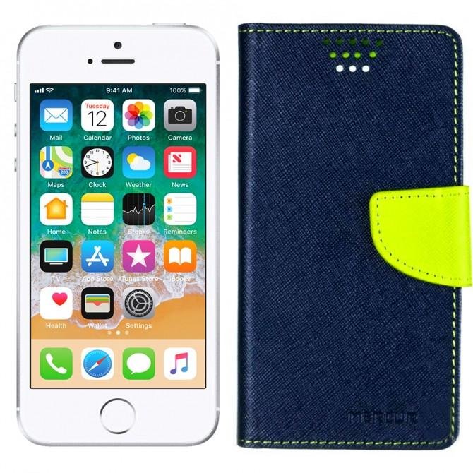 Чехол книжка Goospery Universal Mercury 5.2" Blue (XXL)