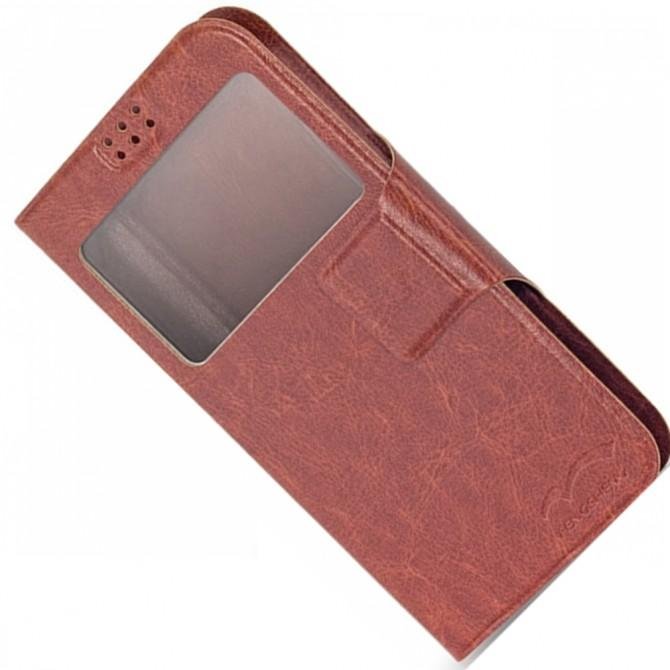 Чехол книжка Universal Mobiking Spring 4,0" Brown-2