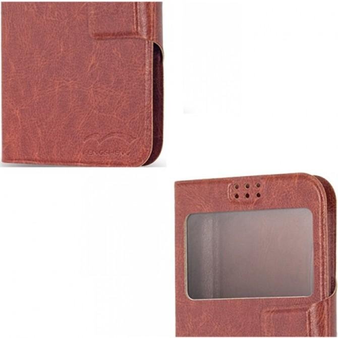 Чехол книжка Universal Mobiking Spring 4,0" Brown-3