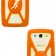 Чехол Universal Soft Touch Bumper Sport 4.5"-4.7" Orange (3)