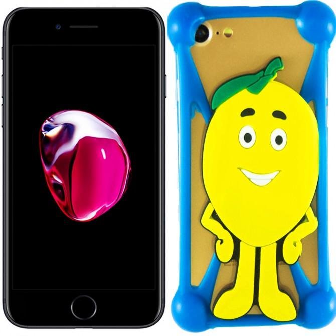 Чехол Universal Soft Touch Cover Lemon Blue