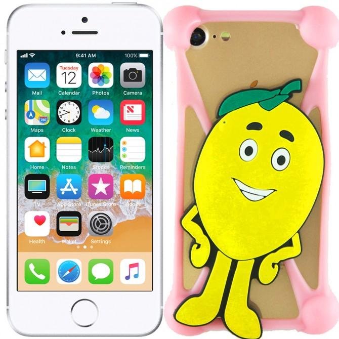 Чохол Universal Soft Touch Cover Lemon Рожевий