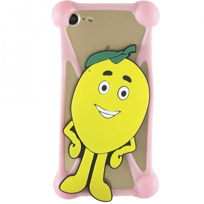 Чохол Universal Soft Touch Cover Lemon Рожевий-1