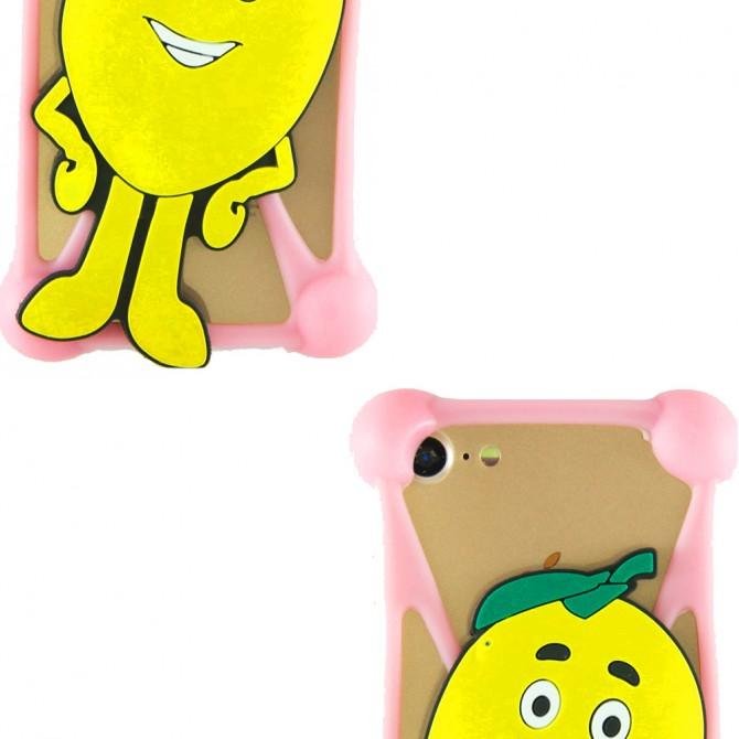 Чохол Universal Soft Touch Cover Lemon Рожевий-3