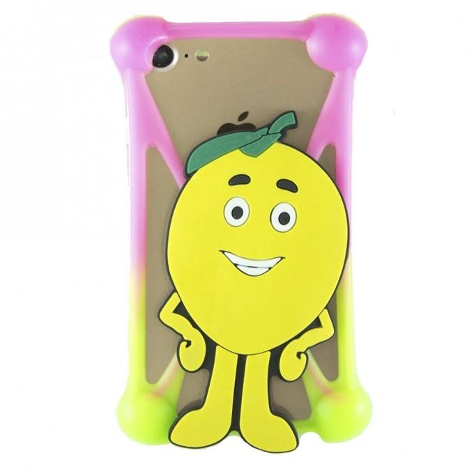 Чохол Universal Soft Touch Cover Lemon Рожевий/Зелений-1