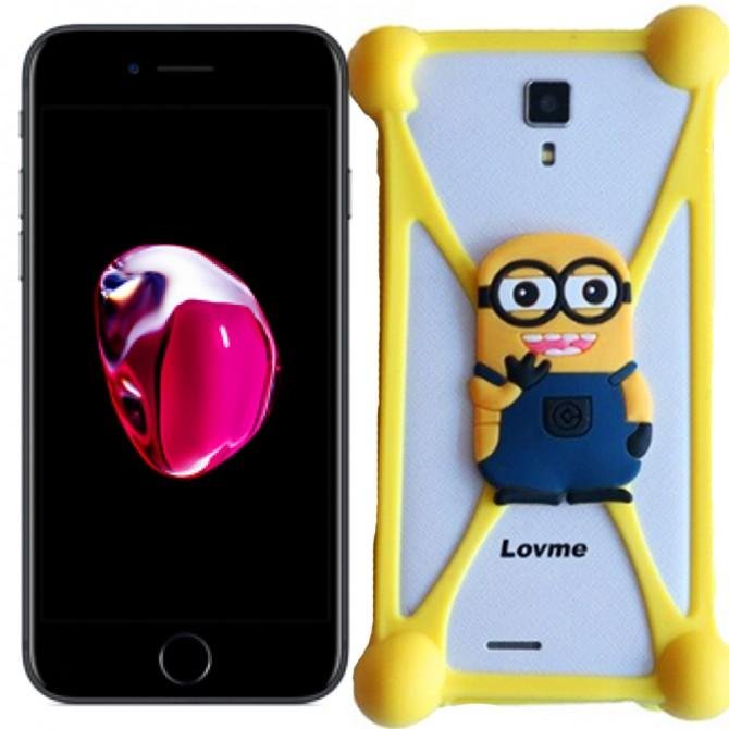 Чехол Universal Soft Touch Cover Minion Yellow/Blue