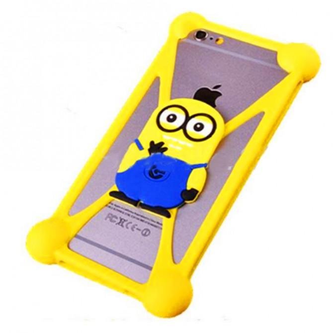 Чехол Universal Soft Touch Cover Minion Yellow/Blue-1