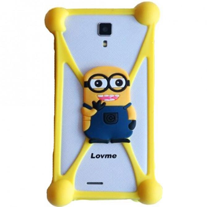 Чехол Universal Soft Touch Cover Minion Yellow/Blue-3