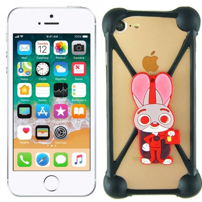Чохол Universal Soft Touch Cover Rabbit Zootopia Чорний