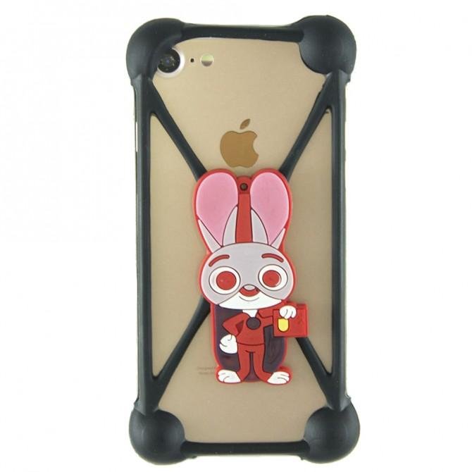 Чохол Universal Soft Touch Cover Rabbit Zootopia Чорний-1