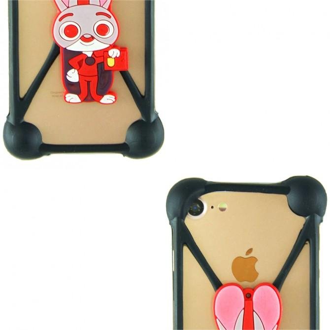 Чохол Universal Soft Touch Cover Rabbit Zootopia Чорний-3