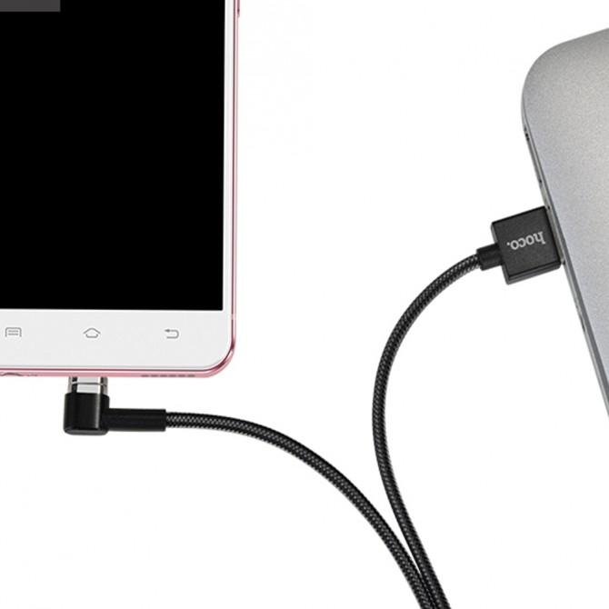 Кабель Hoco U20 MicroUSB Чорний-1