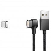 Магнитный кабель Hoco U20 Absorption Type-C (L Shape) Чёрный 1m