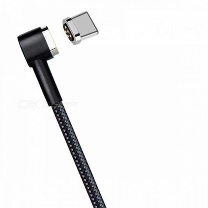 Магнитный кабель Hoco U20 Absorption Type-C (L Shape) Чёрный 1m-1