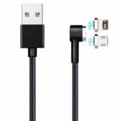 Магнитный кабель Micro+Lightning Чёрный Магнитный кабель Micro+Lightning Чёрный