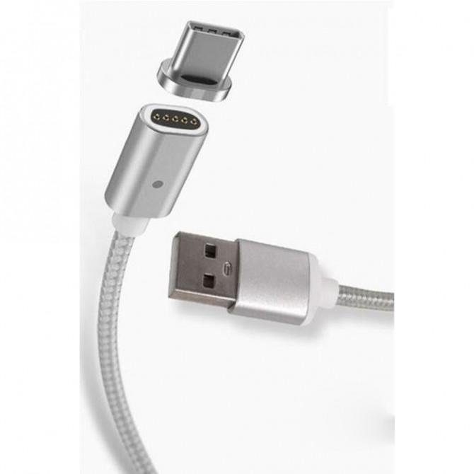 Магнітний кабель Type-C Срібло-1