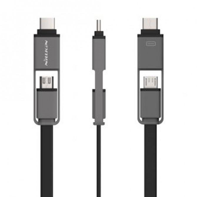 Кабель Nillkin Plus III 2in1 Type-C/MicroUSB Чорний