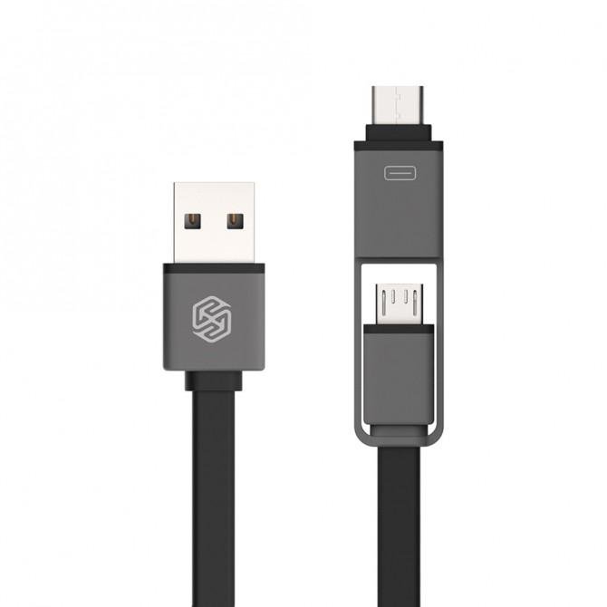 Кабель Nillkin Plus III 2in1 Type-C/MicroUSB Чорний-1