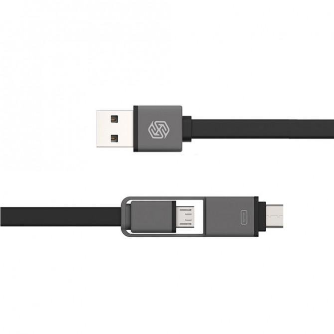 Кабель Nillkin Plus III 2in1 Type-C/MicroUSB Чорний-2