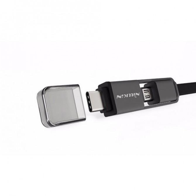 Кабель Nillkin Plus III 2in1 Type-C/MicroUSB Чорний-3