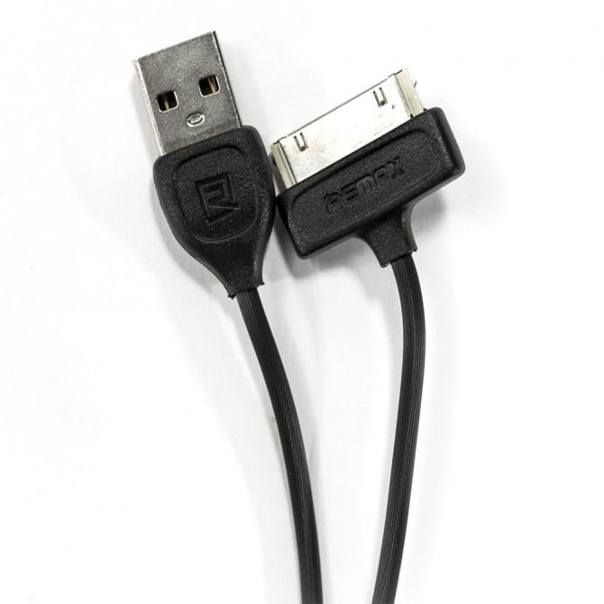 Кабель Remax Lesu RC-050i iPhone 4 Чёрный 1m-2