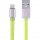 Кабель Remax Quick Charge RE-005i iPhone 6 Metal Зеленый 1m (плоский) (5-017)