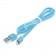 Кабель Remax Quick Charge RE-005m microUSB Metal Синий 1m (плоский) (5-017)