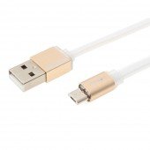 Кабель Remax Quick Charge RE-005m microUSB Metal Белый 1m (плоский) (5-017) Кабель Remax Quick Charge RE-005m microUSB Metal Белый 1m (плоский) (5-017)