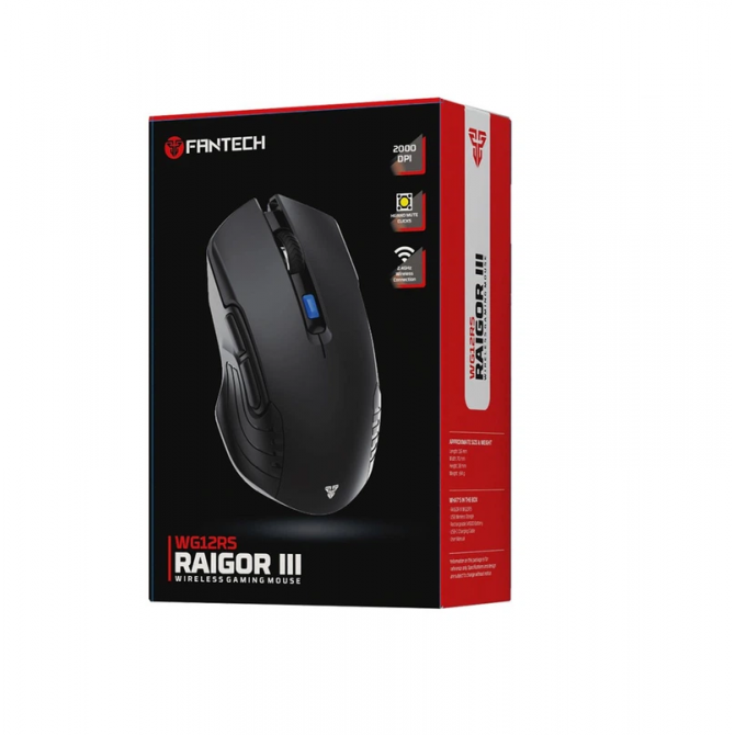 Миша Fantech WG12RS Raigor III Gaming Wireless Black-3